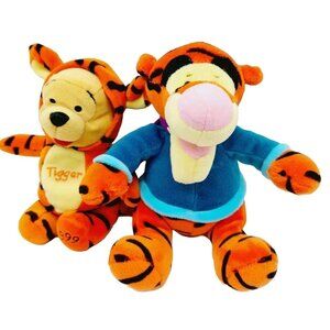Tigger Plush Winter Coat & Winnie The Pooh In Tigger Outfit Plush Stuffed Lot
